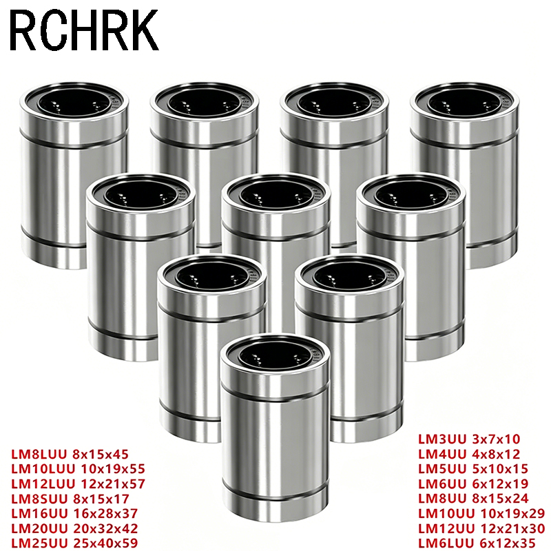 Linear Rod 8Mm - 4/10 PIÈCES LM8UU LM10UU LM16UU LM12UU