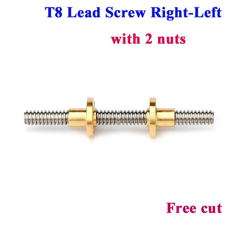 Lead Screw 8Mm - Vis mère T8, filetage droit-gauche, 2mm,