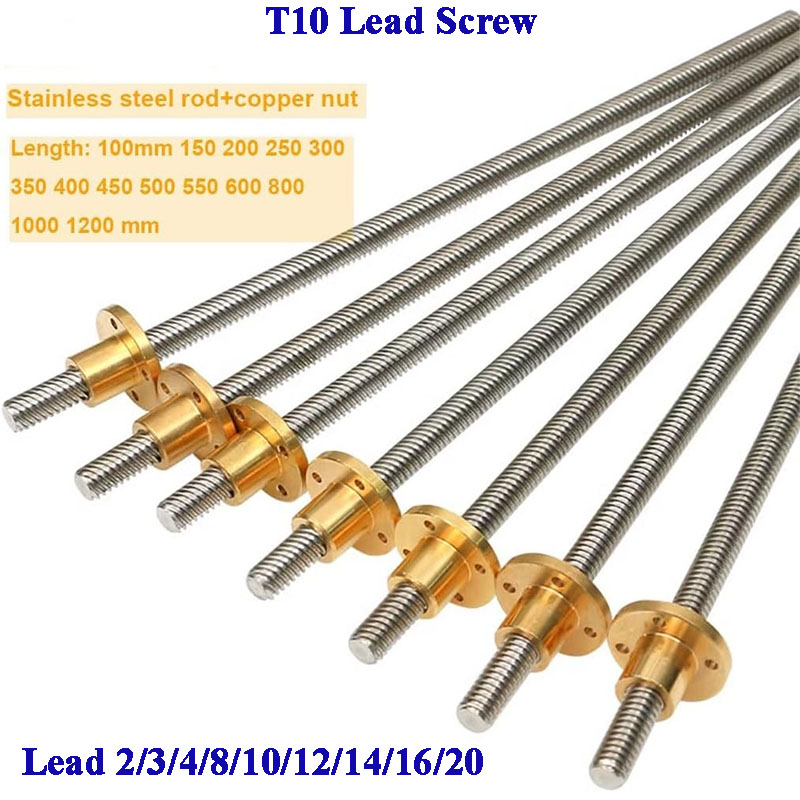 Lead Screw 8Mm - Vis trapézoïdale T10 en acier inoxydable