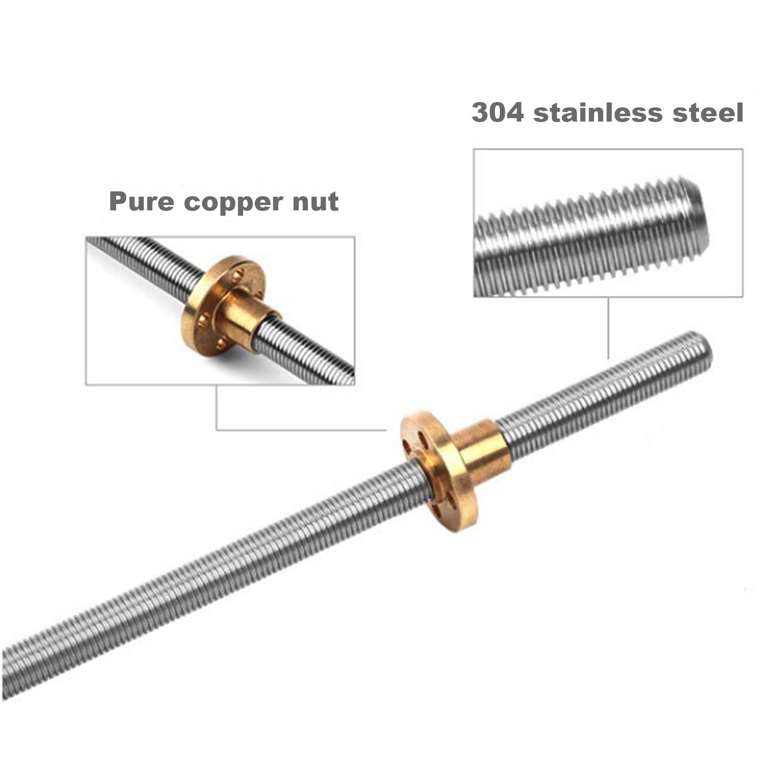 Vis trapézoïdale T10 en acier  - Lead Screw 8Mm avis et prix